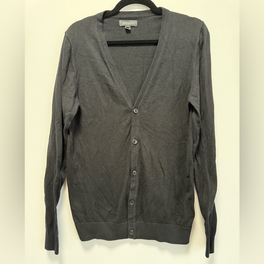 RW&CO. Men's black  Cardigan Sweater